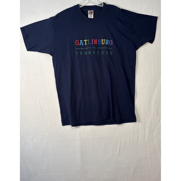 VTG 90s Gatlinburg Tennessee Tee FOTL T Shirt XL Blue Single Stitch USA K1174 - Picture 1 of 9